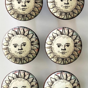 Handcrafted Decorative Round 1-1/2” Wood Knobs