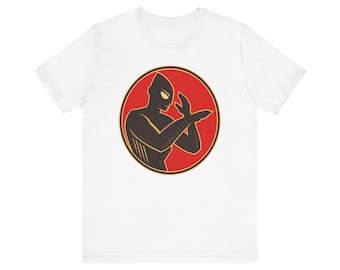 Tokusatsu Hero Silhouette Tee: Vintage Japanese Sci-Fi Shirt