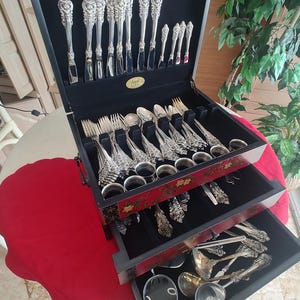 8 settings Baroque  silver Wallace Sterling flatware/ dinnerware set