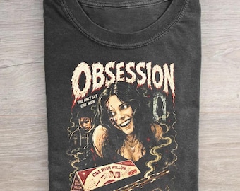Obsession Horror Shirt, One Wish Willow T-Shirt, Vintage Horror Movie Graphic Tee, Spooky Season Gift