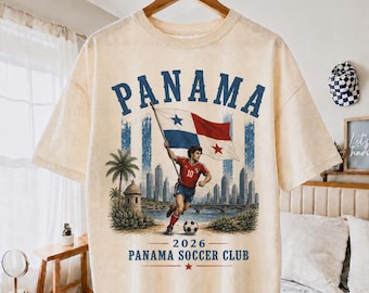 Panama Soccer Club Shirt, Vintage Panama Flag Tee, Comfort Colors Panama Football 2026 Graphic T-Shirt, Panama Souvenir Gift