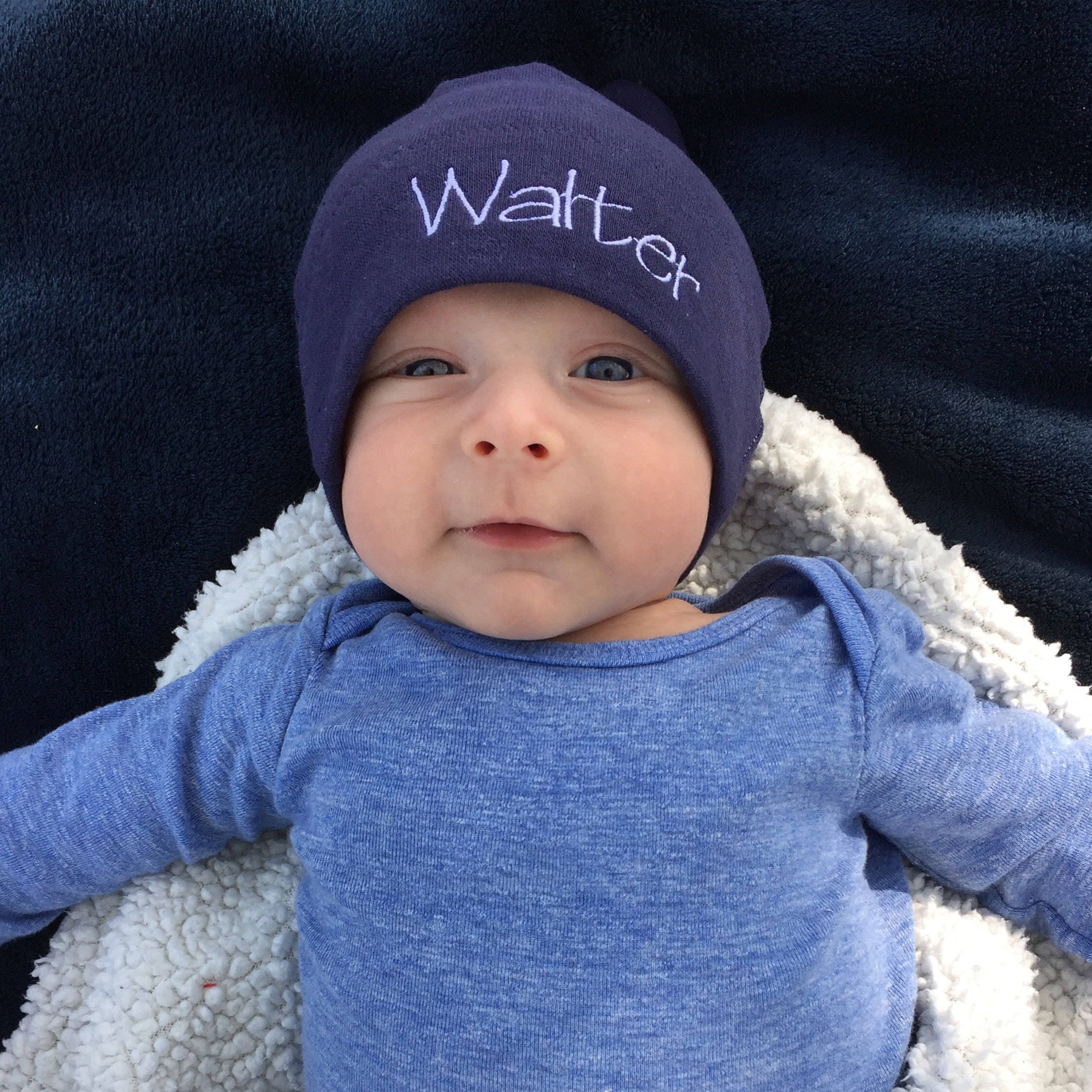 Set of Personalized baby hats / knit hat / monogram hat/ Etsy