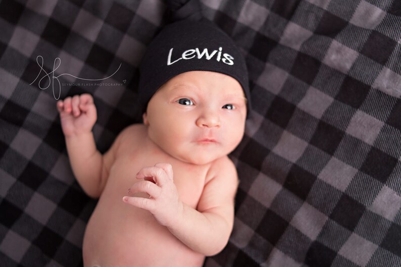Personalized Baby Hat Newborn Boy Name Hat Newborn Girl Name Etsy