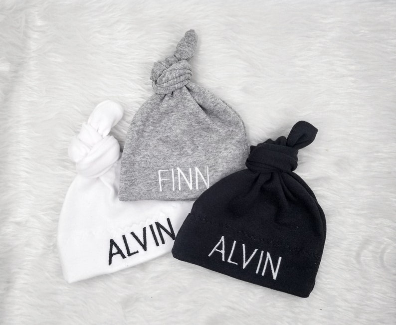 baby hat with name