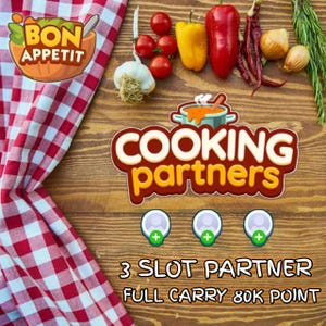 Cooking Event Full Carry – 80,000 Points Board Game Sticker Set (Multi-Color, Digital Material)