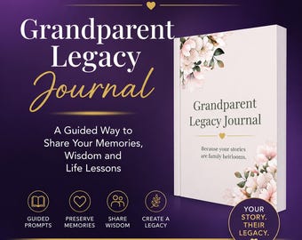Grandparent Legacy Journal | Fillable Memory Book PDF