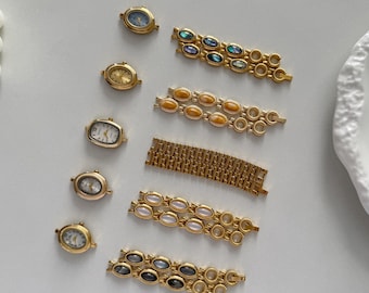 Pulsera de reloj de estilo vintage personalizable, relojes de pulsera de cuarzo retro, reloj elegante para mujer, regalo único personalizado hecho a mano para ella.