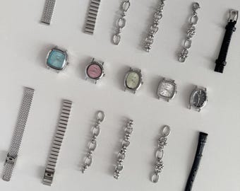Personalized Small Face Watch,Sliver Wristwatch,Leather Strap Watch,Unique Gift for Women,Anniversary,Bridesmaid,Birthday,Minimalist Jewelry