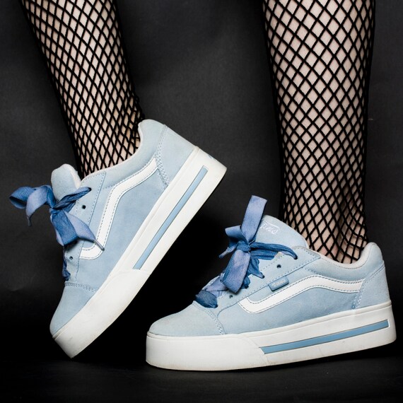 baby blue platform vans