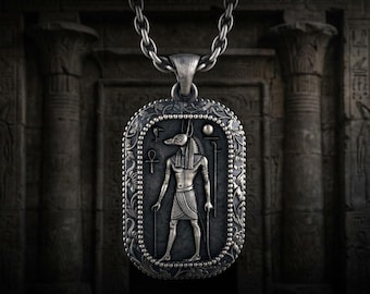 Handmade Sterling Silver Anubis Pendant | Egyptian Necklace | Ancient Mythology