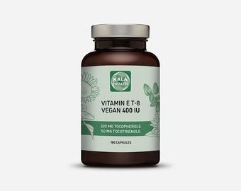 Kala Health Vitamin E 400 IU Vegan 180 capsules - all 8 alpha + beta + gamma + delta tocotrienol and alfa + beta + gamma + delta tocoferol