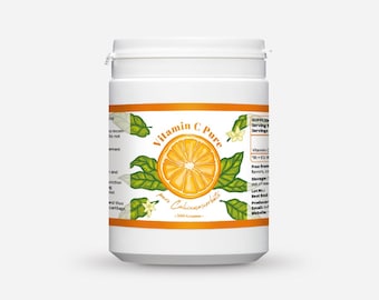 Vitamin C Pure 500g - Vitamin C Powder - Pure Ascorbic Acid - 500 Day Supply x 1000mg High Dose - Vegan - Premium Quality