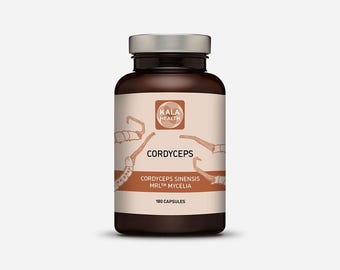 Kala Health Bio Cordyceps 800mg Vegi 180 capsules - Bio Cordyceps Sinensis vital fungi (CS-4 extract) organic cultivation 100% plant-based