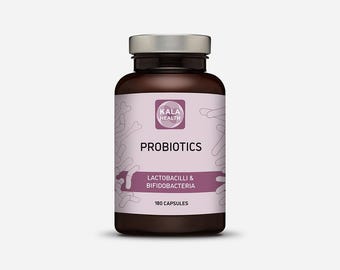 Kala Health Probiotics 180 Capsules - LACTOBACILLAS + BIFIDOBACTERIA Complex - 25 Billion viable Bacteria researched probiotic strains