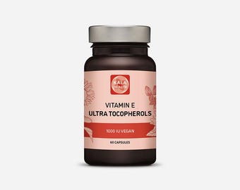Kala Health Vitamin E 1000 IU Ultra Tocoferol 450 mg Vegan 60 capsules - all 4 tocoferols
