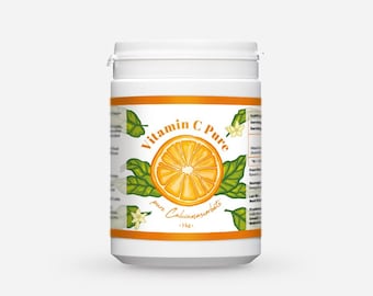 Vitamin C Pure 1000g - Vitamin C Powder - Pure Ascorbic Acid - 1000 Day Supply x 1000mg High Dose - Vegan - Premium Quality