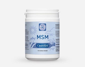 Kala Health - OptiMSM® Multi-stage distillation (Methylsulfonylmethane) MSM Powder Coarse Flakes (Crystals) 1000g  NO ADDITIVES - 100% Vegan