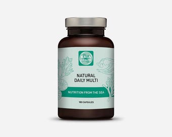 Multivitamínico diario natural Kala Health 180 cápsulas vegano - Nutrición del mar