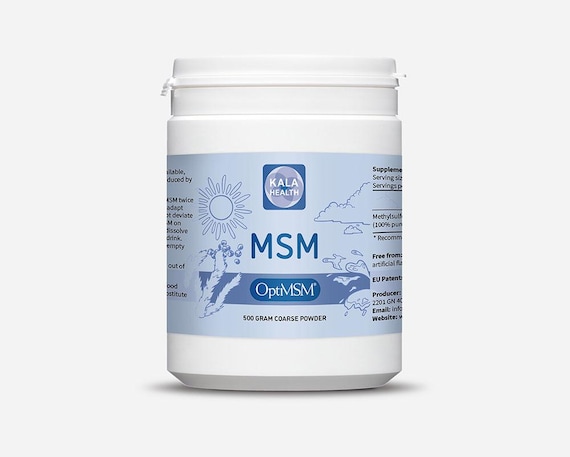 Kala Health - OptiMSM® Multi-stage distillation (Methylsulfonylmethane) MSM Powder Coarse Flakes (Crystals) 500g - NO ADDITIVES - 100% Vegan