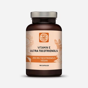 Kala Health Ultra Tocotriénol 200 mg Vitamine E végétalien 180 capsules - Les 4 tocotriénols combinés dans 1 capsule - Culture durable