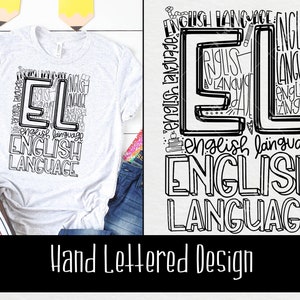 EL Typography NATYCHMIASTOWE POBIERANIE plików dxf, svg, eps, png do wykorzystania w programach takich jak Silhouette Studio i Cricut Design Space