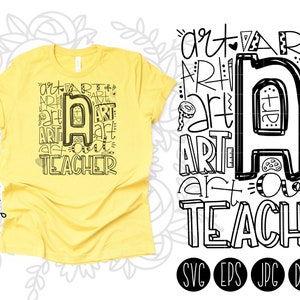 Art Lehrer Typografie INSTANT DOWNLOAD dxf, svg, eps, png für die Verwendung mit Programmen wie Silhouette Studio und Cricut Design Space