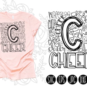 Cheer Typography INSTANT DOWNLOAD dxf, svg, eps, png for use with programs like Silhouette Studio and Cricut Design Space