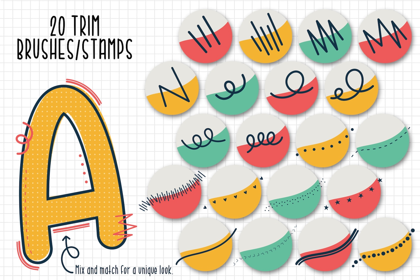 122 Procreate Brushes Alphabet Creator Tool Kit Etsy