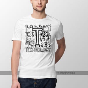 Technologie SVG | Tech-Themen Typografie Cut File