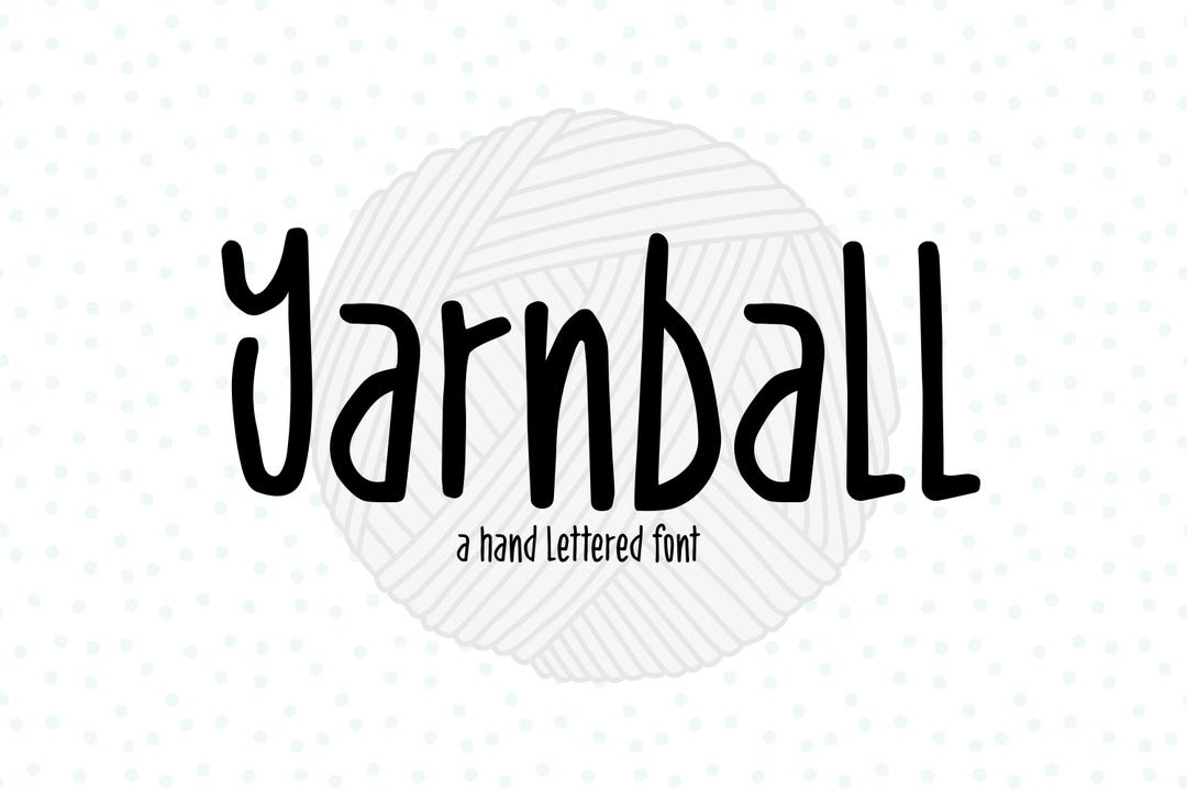 Yarnbold Letters Yarnball | Handwritten Commercial Use Font - Etsy