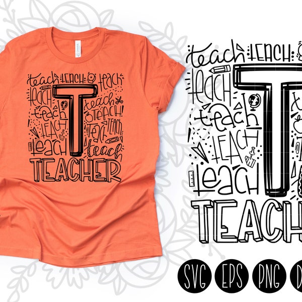 Teacher Typography Shirt | Teacher Appreciation SVG