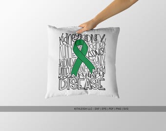 Kidney Disease SVG | Health Awareness Typography Cut File for Cricut & Silhouette