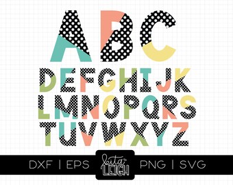 Dots Letters | Geometric Alphabet SVG