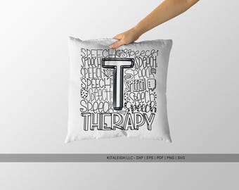 Speech Big T SVG | Therapy Typography Cut File