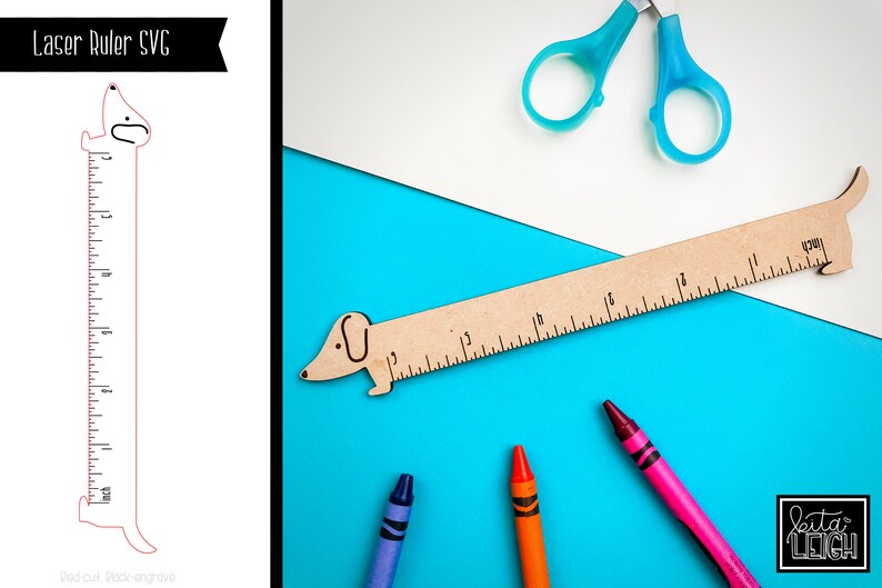 Dog Ruler Laser SVG Design Laser School Supply Design - Etsy