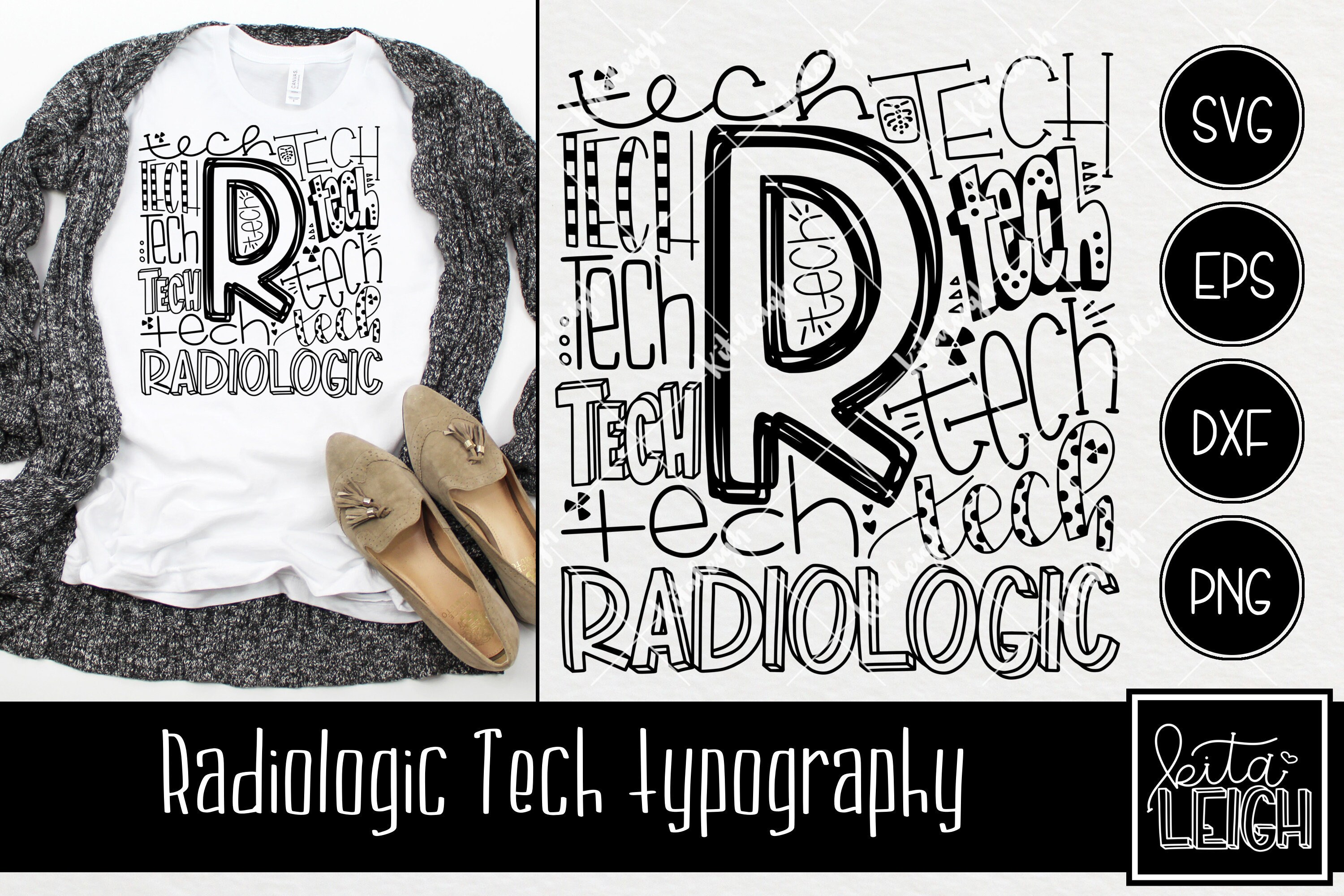 Rad Radiologic Tech Typography INSTANT DOWNLOAD dxf svg eps Etsy