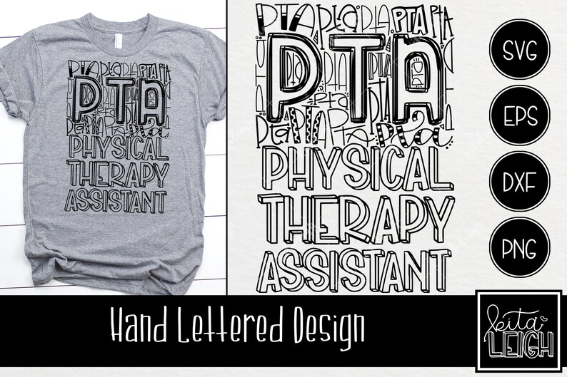 Download Physical Therapy Assistant PTA Typography INSTANT DOWNLOAD ...