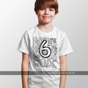 6th Grade SVG | Sixth Grade Typography Cut File for Cricut & Silhouette
