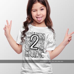 2nd Grade SVG | Second Grade Typography Cut File for Cricut & Silhouette