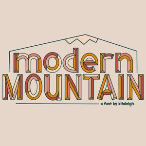 Moderne berg | Handgeschreven lettertype voor commercieel gebruik