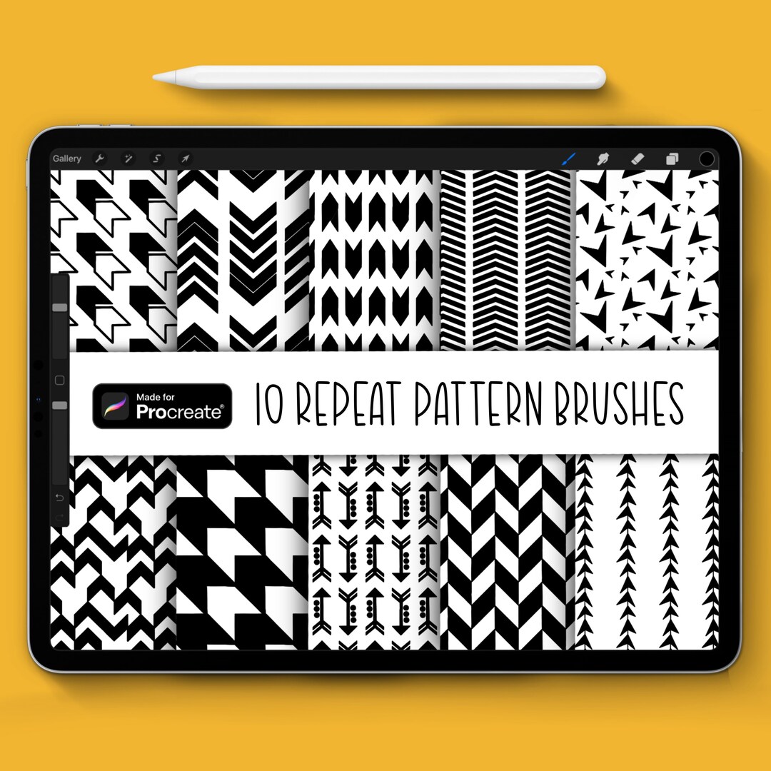 10 Arrows Repeat Pattern Procreate Brush Bundle Set - Etsy