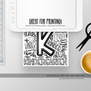 Kinder SVG | Education Typography Cut File for Cricut & Silhouette image 3