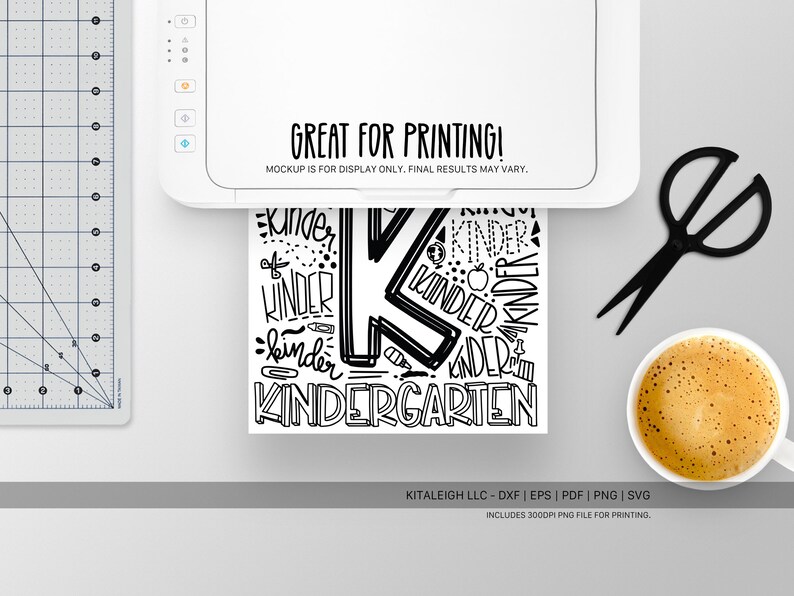 Kinder SVG | Education Typography Cut File for Cricut & Silhouette image 3