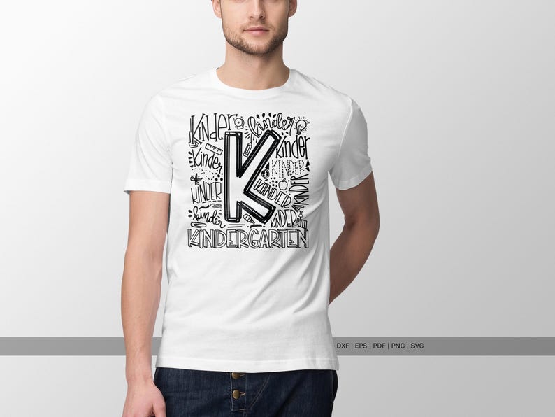 Kinder SVG | Education Typography Cut File for Cricut & Silhouette image 5