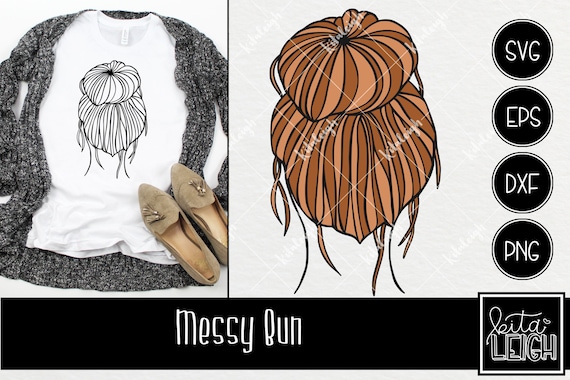 Download Messy Bun INSTANT DOWNLOAD in dxf svg eps for use with | Etsy