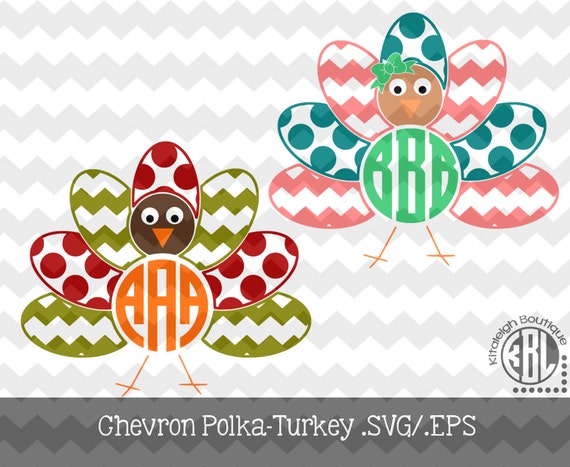 Download Items similar to Chevron-Polka Dot Turkey Monogram Frames (Boy/Girl) (.DXF/.SVG/.EPS) for use ...