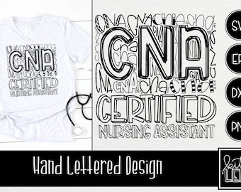 CNA Typography INSTANT DOWNLOAD dxf, svg, eps, png, for use with programs like Silhouette Studio and Cricut Design Space