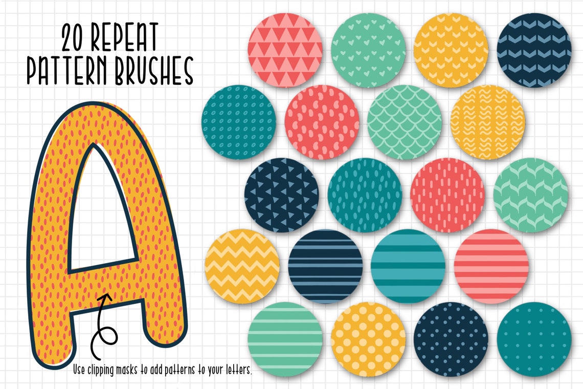 122 Procreate Brushes | Alphabet Creator Tool Kit - Etsy