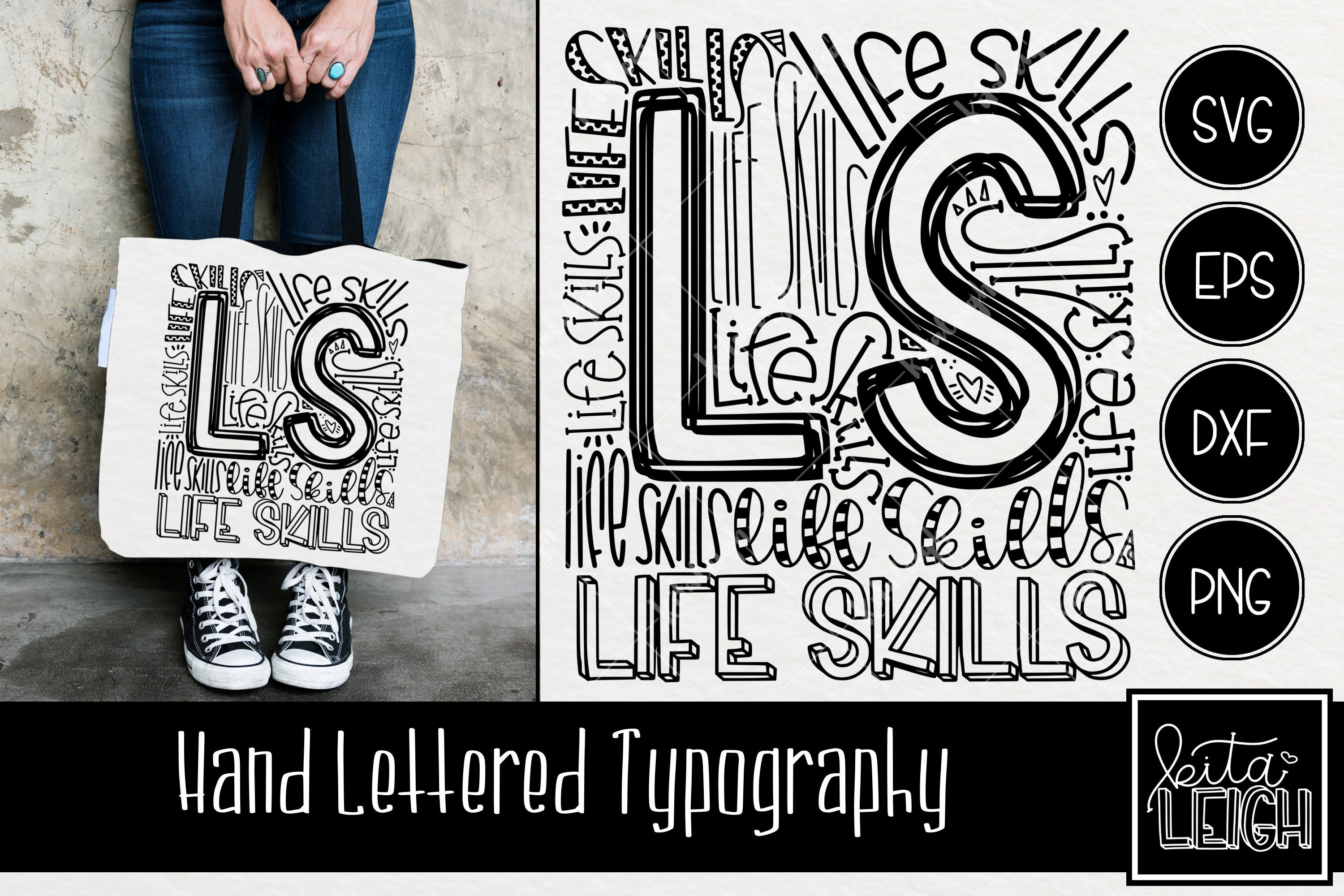 Download Life Skills Typography Instant Download Dxf Svg Eps Png For Etsy