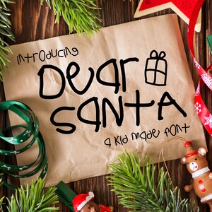 Caro Babbo Natale / Carattere scritto a mano per uso commerciale